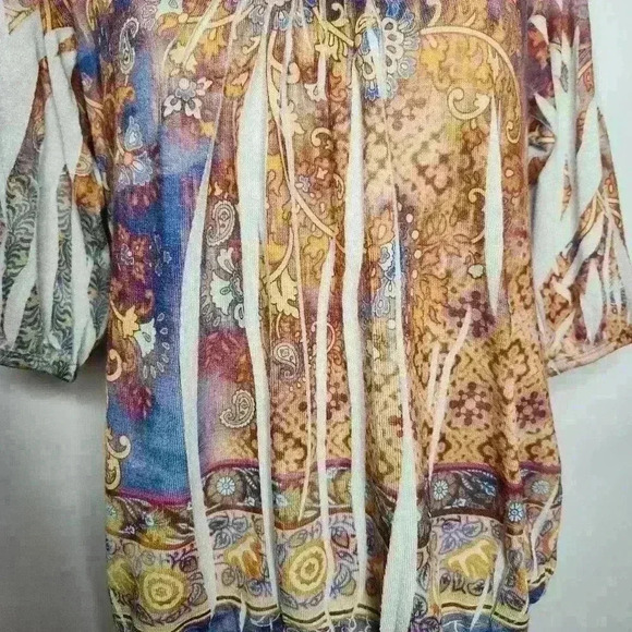 Apt. 9 women's Paisley print blouse short sleeve size small - Picture 4 of 7